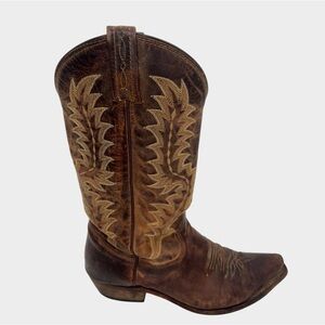 Tony Lama Snip Toe Country Western Boots In Fair / Good Condition Size 9 EE